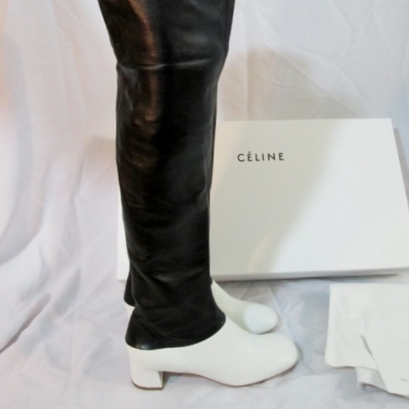 NEW CELINE PARIS Leather Thigh High Boot - Picture 3 of 8